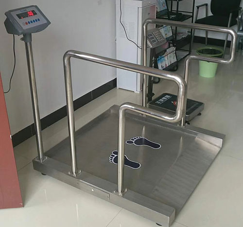 2月24日我司出售1臺不銹鋼輪椅秤給蓬萊人民醫(yī)院(圖1) 不銹鋼輪椅秤